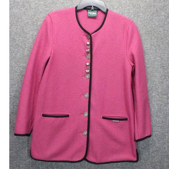 Geiger Collection Vintage Pure Wool Blazer Skirt Set Pink Size 38 US 6 - Picture 2 of 12